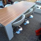 Design eettafel met 6 egg chairs., Huis en Inrichting, Ophalen, Zo goed als nieuw