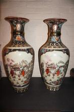 2 satsuma vazen - 61 cm, Antiek en Kunst, Ophalen of Verzenden