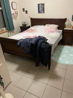 2 persoons bed met 2 nachttafels, Huis en Inrichting, Slaapkamer | Complete slaapkamers, Ophalen, Gebruikt, Tweepersoons, Klassieke stijl