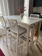 NORDVIKEN Ikea Bartafel + barkrukken (wit), Huis en Inrichting, Ophalen, Gebruikt, Rechthoekig