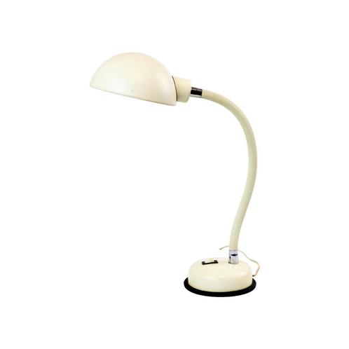 Vintage Bureaulamp Wit Industrieel Flexibel Metaal Lamp 43cm, Antiek en Kunst, Antiek | Verlichting, Ophalen of Verzenden