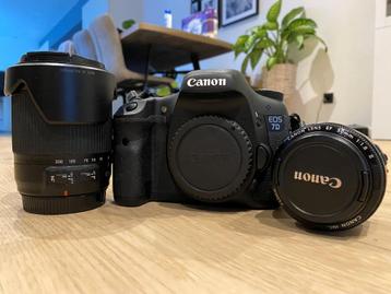 Canon 7D + Tamron 18-200mm 3.5-6.3 + Canon 50mm 1.8, Audio, Tv en Foto, Ophalen, Gebruikt, Spiegelreflex, Canon
