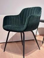 Chaise Tough avec assise en velours vert et pieds noirs, Enlèvement, Comme neuf, Autres couleurs, Tissus