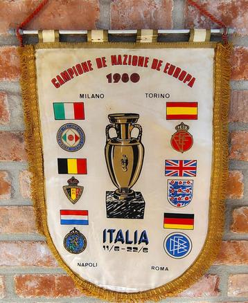 EK voetbal 1980 België Rode Duivels vintage vaandel beschikbaar voor biedingen