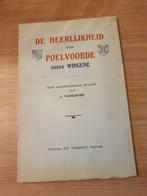 WINGENE De heerlijkheid van Poelvoorde onder Wingene., Ophalen of Verzenden, Gelezen