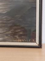 Schilderij zeezicht Dewulf R. jaren 60, Ophalen of Verzenden