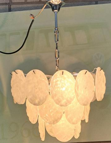 Lucite getextureerde kroonluchter stile design vistosi1960  beschikbaar voor biedingen
