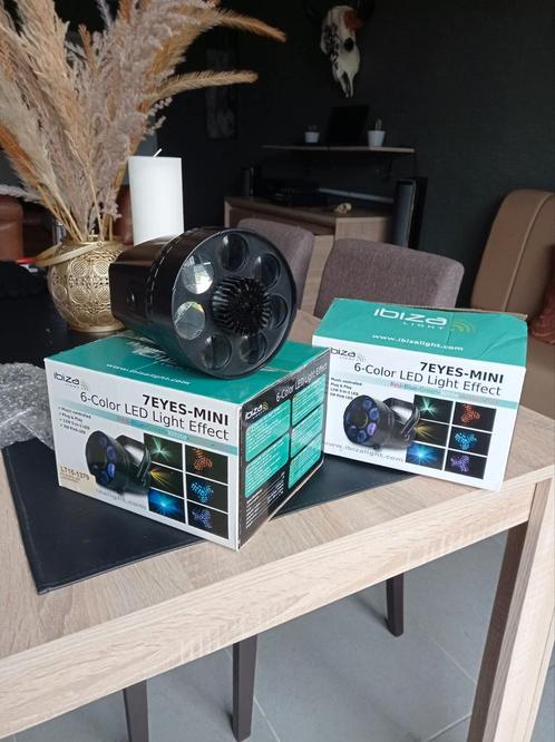 Ibiza 6color light lamp 2x, Muziek en Instrumenten, Licht en Laser, Zo goed als nieuw, Ophalen of Verzenden