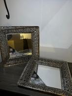 Twee grote gouden spiegels, Huis en Inrichting, Woonaccessoires | Spiegels, Ophalen, Zo goed als nieuw, Vierkant