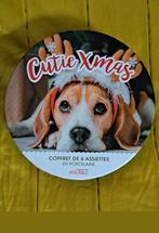 Set van 6 porseleinen kerstborden voor honden en katten, Ophalen, Zo goed als nieuw