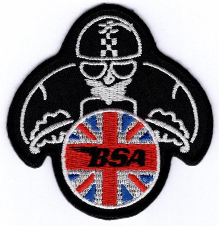 BSA Cafe Racer stoffen opstrijk patch embleem #3, Motos, Accessoires | Autre, Neuf, Envoi