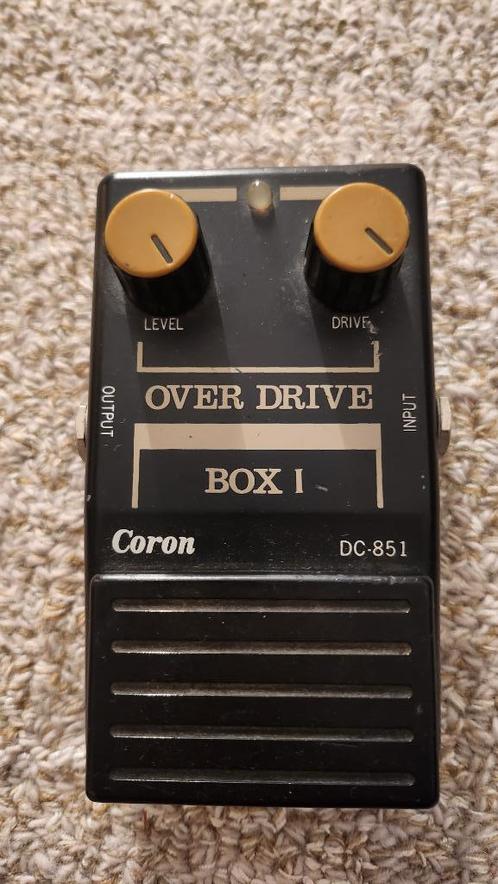 Coron DC-851 OverDrive Box 1 - vintage overdrive pedaal 1980, Musique & Instruments, Effets, Utilisé, Distortion, Overdrive ou Fuzz