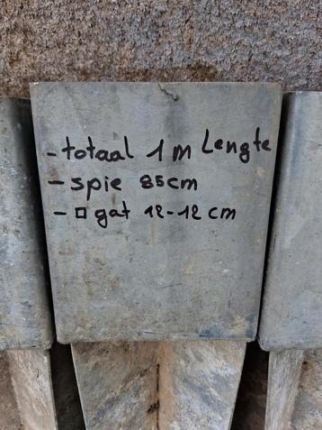 Grondpinnen 1m, 12cm op12cm, Enlèvement, Utilisé