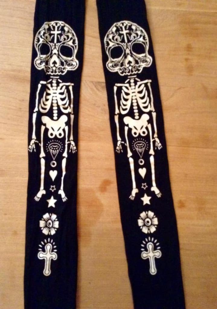 Halloween-skeletpanty voor meisjes van 10-12 jaar, Kinderen en Baby's, Kinderkleding | Maat 146, Zo goed als nieuw, Meisje, Overige typen