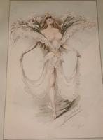 Lithographie érotique début XXe signé, Ophalen