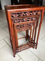 antieke Chinese zeldzame pallisander hardhouten nesttafels, Antiek en Kunst, Ophalen