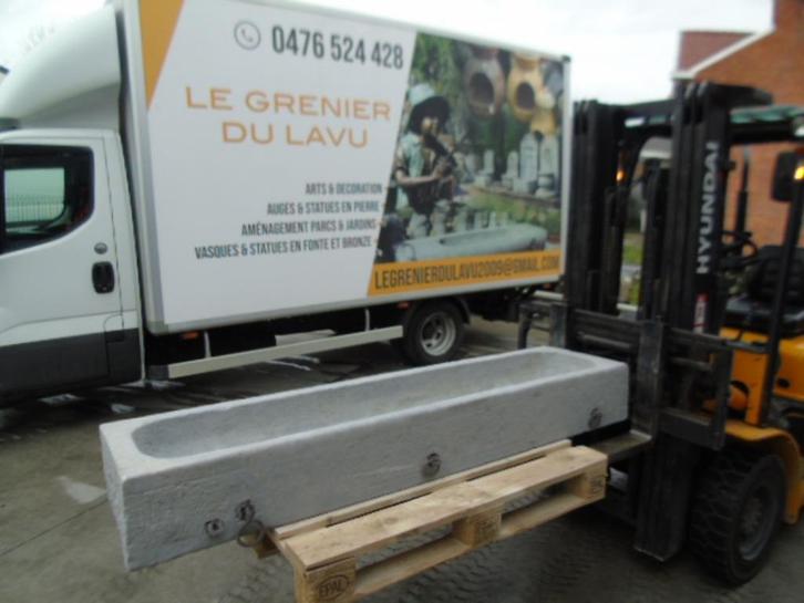 Arduin blauwe stenen trogplantenbak, goede keuze!, Tuin en Terras, Bloembakken en Plantenbakken, Zo goed als nieuw, Steen, Binnen