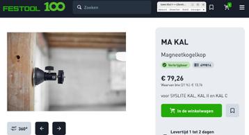 Festool MA KAL Magneetkogelkop beschikbaar voor biedingen