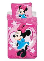 Minnie Mouse Dekbedovertrek Stars 140 x 200 cm - Disney, Fille, Rose, Housse de couette, Enlèvement ou Envoi