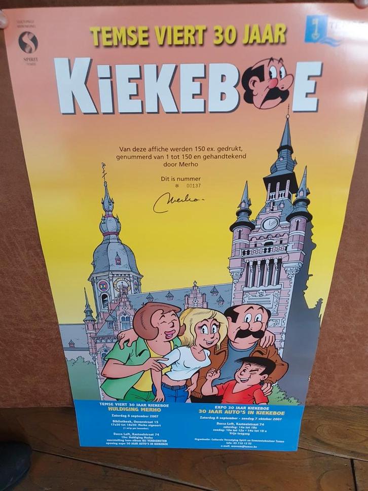 kiekeboe affiche  2007, Verzamelen, Stripfiguren, Zo goed als nieuw, Ophalen of Verzenden