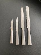 Set van 4 messen, Huis en Inrichting, Ophalen of Verzenden, Zo goed als nieuw, Inox of Chroom, Los bestek