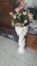 kolom/vaas met bloemen, Huis en Inrichting, Woonaccessoires | Zuilen en Pilaren, Ophalen, Zo goed als nieuw