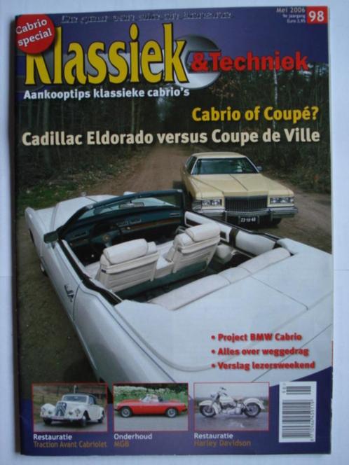 Klassiek & Techniek 05/2006 Citroën Traction Avant/Cadillac, Boeken, Auto's | Folders en Tijdschriften, Gelezen, Algemeen, Verzenden