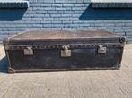 Chesterfield leren salontafel koffer model vintage zwart, Ophalen of Verzenden