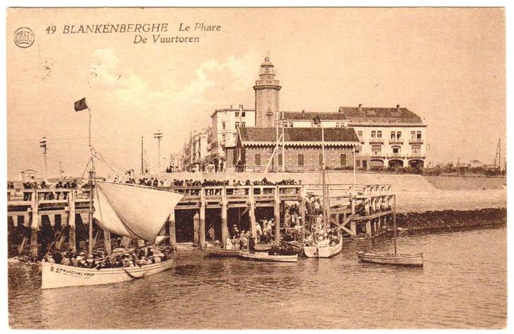 BE_Blankenberge_Fl-Oc_lot 1_4 CPA, Verzamelen, Postkaarten | België, Gelopen, West-Vlaanderen, 1920 tot 1940, Ophalen of Verzenden