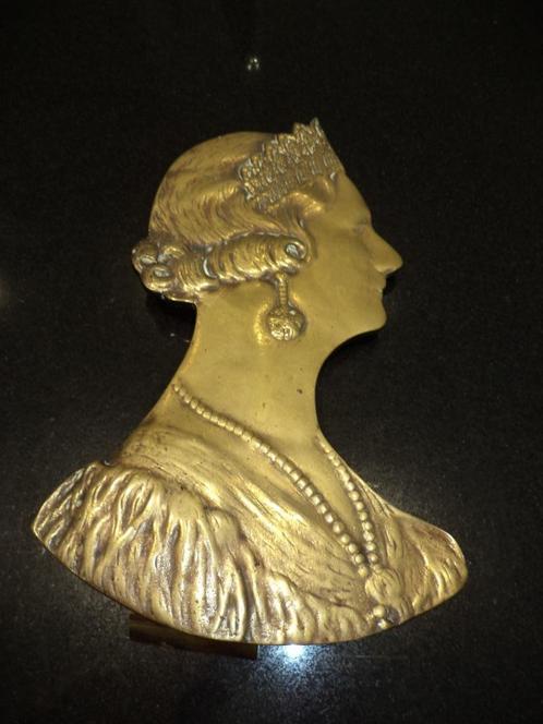 oude brons Koningin Astrid van België profiel portret buste, Antiquités & Art, Art | Sculptures & Bois, Enlèvement ou Envoi