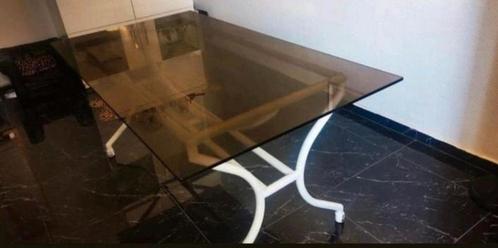 Bovenblad van gehard&gerookt glas voor tafel/kantoor/overig, Huis en Inrichting, Bureaus, Zo goed als nieuw, Ophalen