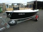 Toer/visboot + trailer + 4pk viertakt motor alles als nieuw., Sports nautiques & Bateaux, Comme neuf, 3 à 6 mètres, Polyester