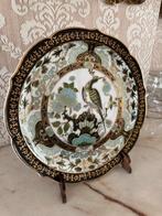 Vintage: Wandbord met groen Saji decor, Antiek en Kunst, Ophalen