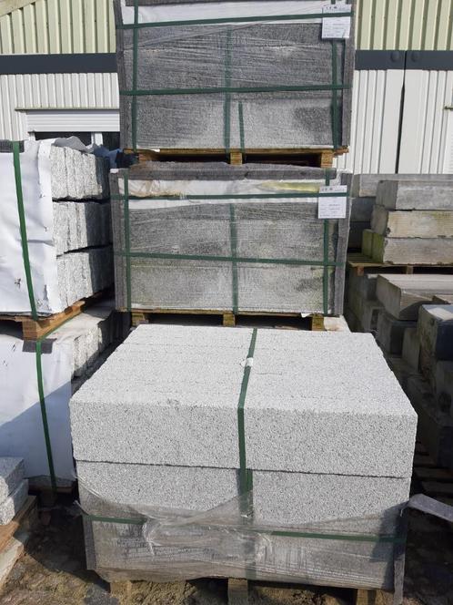 Granieten boordsteen gezandstraald 8x20x100, Tuin en Terras, Bielzen en Borduren, Nieuw, Natuursteen, Ophalen