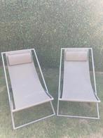 Maisons du monde : 2 ligbedden, Tuin en Terras, Ophalen, Zo goed als nieuw, Aluminium