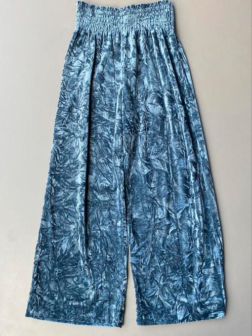 Culotte broek grijs / blauw velour Zara 146-152, Kinderen en Baby's, Kinderkleding | Maat 152, Zo goed als nieuw, Meisje, Broek