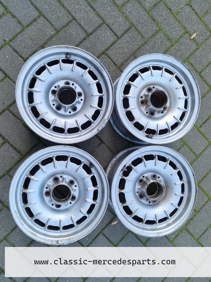 Kroonkurkvelgen / Barock Mercedes w107 w116 w126 w109 maat 6, Auto-onderdelen, Banden en Velgen, Velg(en), 14 inch, Personenwagen