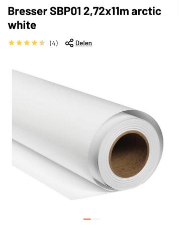 Achtergrond rol fotopapier 2,75 x 11m artic white 