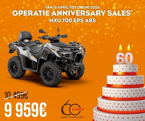 SOLDES D'ANNIVERSAIRE DE QUAD KYMCO MXU 700 EPS ABS, Motos, Quads & Trikes, 12 à 35 kW, 1 cylindre, Enlèvement ou Envoi