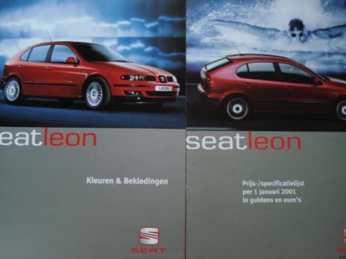 SEAT Leon 2001 Brochure Catalogue Prospekt LOT van 2, Boeken, Auto's | Folders en Tijdschriften, Gelezen, Volkswagen, Verzenden