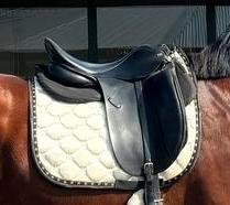 Dressuurzadel 17,5 inch, Dieren en Toebehoren, Paarden en Pony's | Zadels, Gebruikt, Dressuur, Ophalen of Verzenden