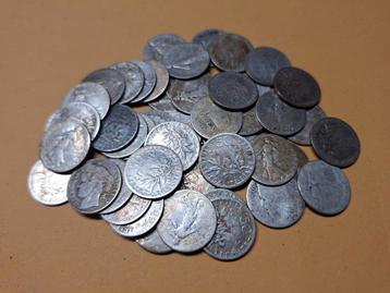 Frankrijk lot 50stuks zilver 50ct beschikbaar voor biedingen