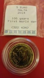 5 euro munt Malta 2014    100 years first world war, Ophalen, Malta, 5 euro, Losse munt
