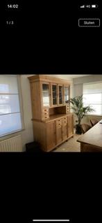 Grenen vitrine kast, Huis en Inrichting, Ophalen, Gebruikt