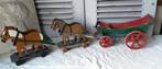 Oud houten speelgboed van WIBO (boerenkar +2 x trek paarden), Antiek en Kunst, Ophalen of Verzenden