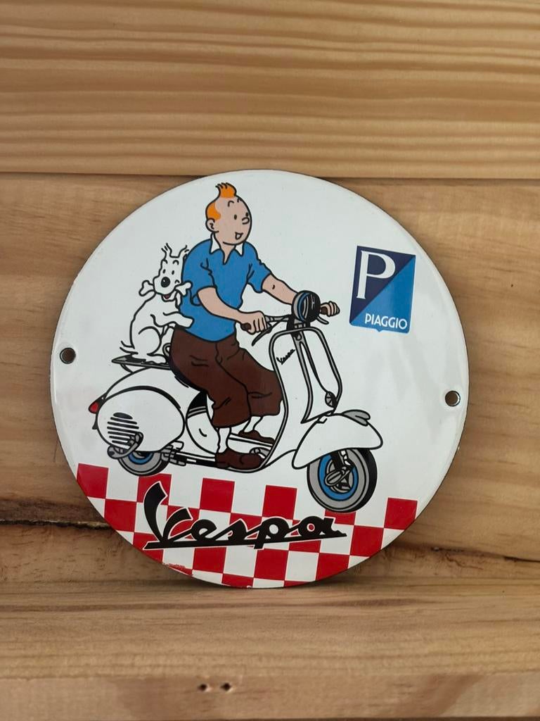 Plaque Émaillée tintin, Enlèvement ou Envoi