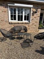 Tuinset antraciet, Ophalen, 4 zitplaatsen, Gebruikt, Bank