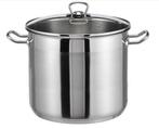 RVS Soeppan met glazen deksel - 15 liter, Huis en Inrichting, Keuken | Potten en Pannen, Ophalen, Zo goed als nieuw