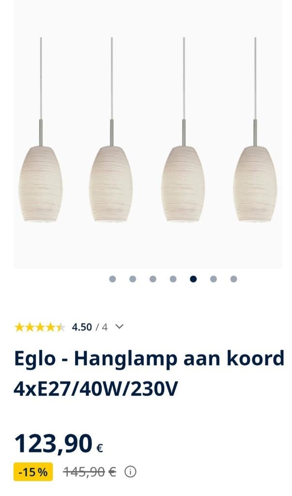 Lampe suspendue avec 4 pendentifs en verre blanc, Enlèvement, Utilisé, Verre, 75 cm ou plus