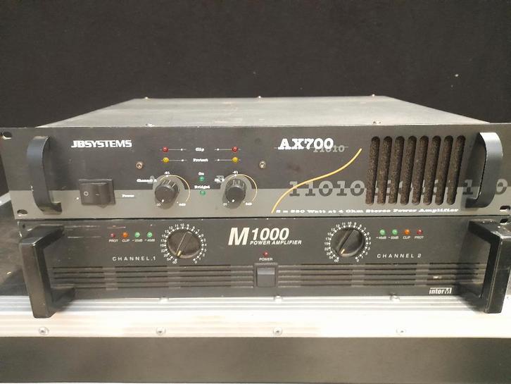 versterker inter M1000 & Jb systems AX700, Muziek en Instrumenten, Versterkers | Keyboard, Monitor en PA, Gebruikt, P.A., 500 tot 1000 watt